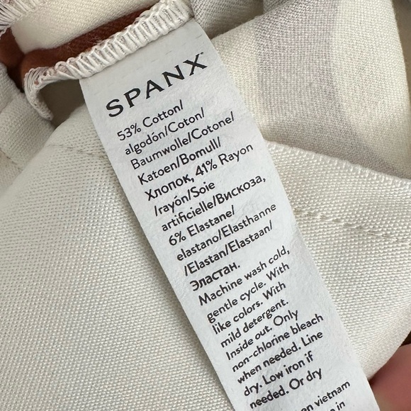 NWOT SPANX On The Go Printed Ankle Slim Straight Pants Clay Zebra Stripe - Picture 7 of 10